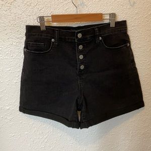 Banana Republic high rise button fly black denim